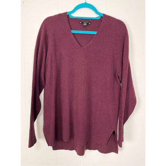 Ann Taylor Burgundy Cashmere Wool Sweater Women’s Small - Picture 1 of 8